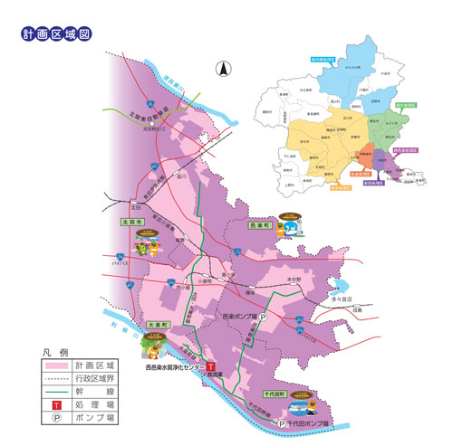 西邑楽処理区管内画像 西邑楽処理区管内画像