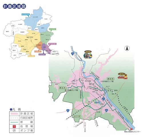 桐生処理区地図画像 桐生処理区地図画像
