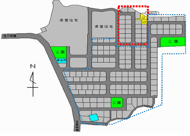 城の岡住宅団地区画の画像