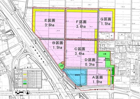 高崎玉村スマートＩＣ北地区工業団地区画図イメージ画像