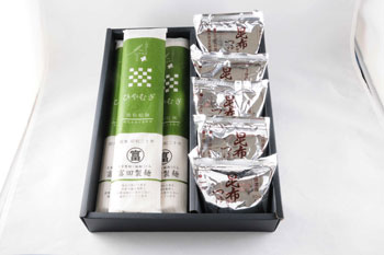 富田製麺の「ひやむぎ5袋入り(つゆ付き)」の画像 富田製麺の「ひやむぎ5袋入り(つゆ付き)」の画像