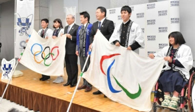 県庁で開かれた歓迎イベントの写真 県庁で開かれた歓迎イベントの写真