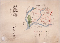 第拾九大区四小区利根郡硯田村字限図の画像