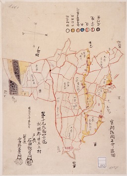 第十九大区四小区利根郡井戸上村字限図の画像