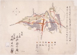 第十九大区壱小区利根郡岡谷村字限図の画像