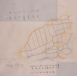 利根郡池田村大字下発知村第二耕地整理区予定図の画像