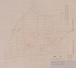 群馬県新田郡宝泉村大字沖野村耕地整理予定図の画像