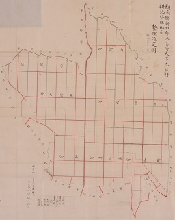 群馬県新田郡木崎町大字赤堀村耕地整理地区整理確定図の画像