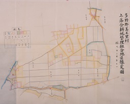 多野郡美土里村上落合耕地整理組合地区予定図の画像