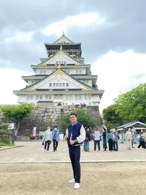 大阪にて本人の写真