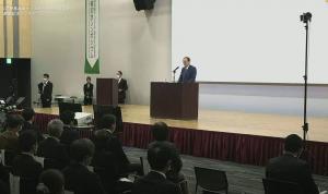 基調講演を行う菅義偉 衆議院議員（前内閣総理大臣）画像