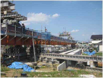 北通り橋施工状況の写真 北通り橋施工状況の写真