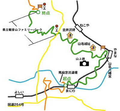 石碑（いしぶみ）めぐりのみち詳細地図画像