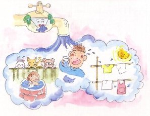 水道用水の確保について説明するイラスト