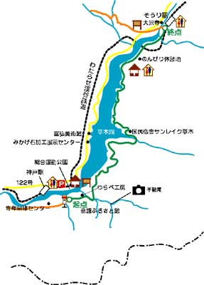 草木湖をめぐるみち詳細図画像