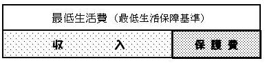 収入が最低生活補償基準を下回る画像