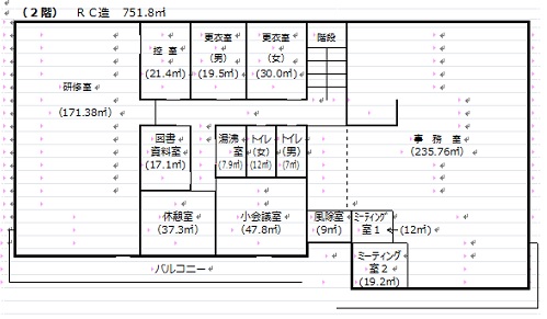 建物の画像　2階ＲＣ造、751.8平方メートル