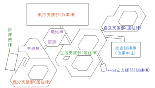 二-6 施設の平面図の画像 二-6 施設の平面図の画像