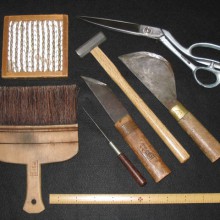表具の仕事に使う代表的な道具