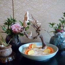 冬をテーマにした掻敷剥物