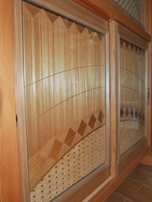 Rの組子 「直線と曲線が交わる部分が難しい」の画像