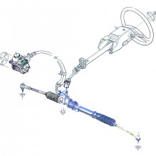 油圧パワーステアリング全貌