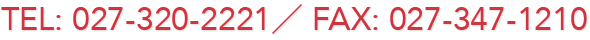 TEL: 027-320-2221／ Fax: 027-347-1210