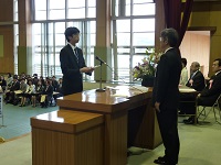 新たに107名を迎える入校式が執り行われましたの画像