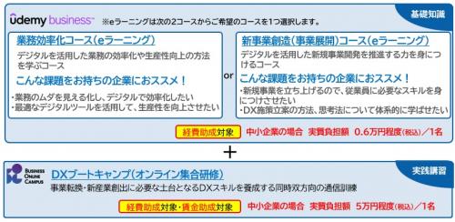 リスキリングプログラムの主な内容の画像