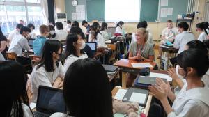 インディアナ州高校生来県前橋西高校交流の写真