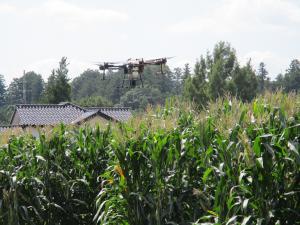 散布中のドローンの画像