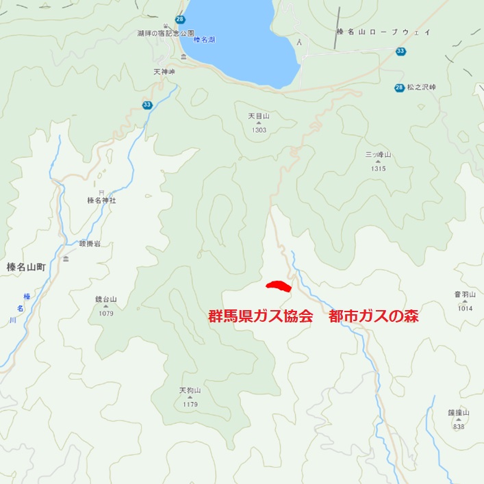 群馬県ガス協会　都市ガスの森　位置図の画像