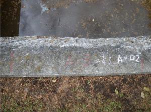 調整池側壁天端コンクリート剥離の画像