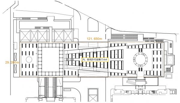 駐車場屋上庭園略図の画像