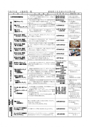 令和7年度主催事業一覧の画像