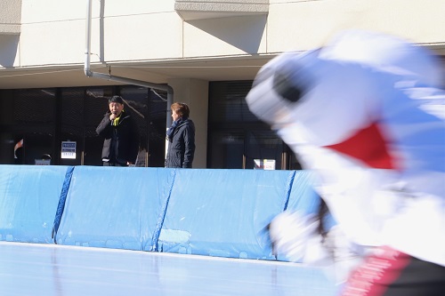 挨拶をする山本知事