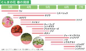 ぐんまの花　花の見頃の画像