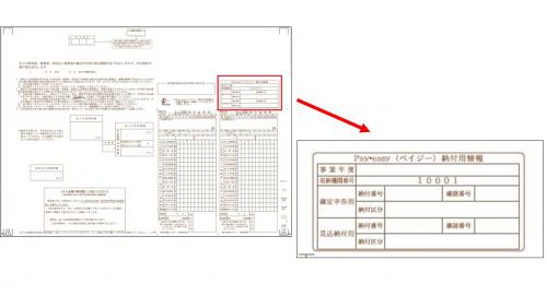 ペイジー納付用情報の画像