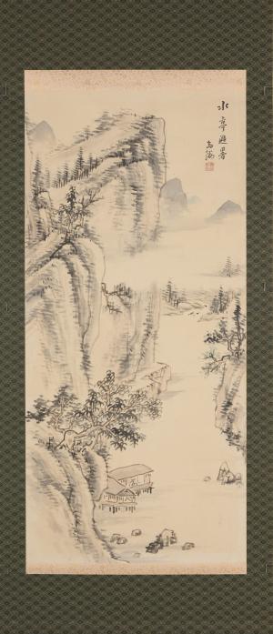 金井烏洲　《水亭避暑》の画像