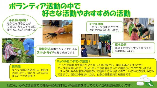 おすすめの活動