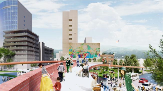 五差路のイメージパース画像