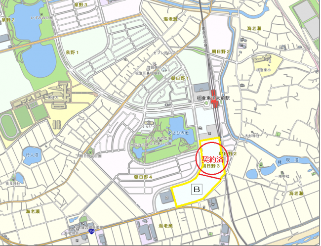 板倉NT業務用地地図（B地区）