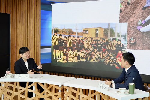 直滑降ストリーム収録風景（中島県議）