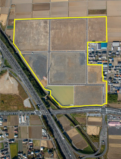高崎玉村スマートＩＣ北地区工業団地　航空写真