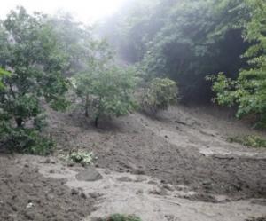 土砂の流出状況（令和6年8月30日撮影）