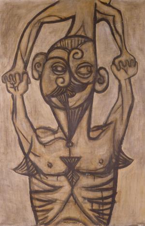 鶴岡政男《アクロバット》　1949年の画像