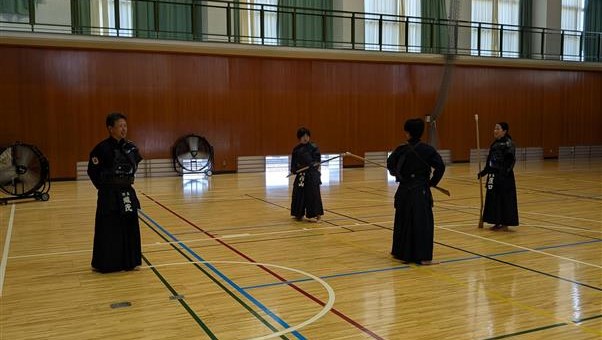 群馬県銃剣道連盟による強化事業の様子の写真