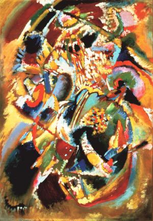 ヴァシリー・カンディンスキー《 「E.R.キャンベルのための壁画No.4」の習作（カーニバル・冬）》 1914年 　 宮城県美術館蔵の画像