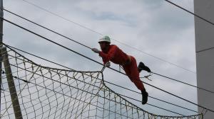 ロープブリッジ渡過の写真