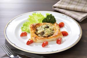 4種のきのこのグラタンデニッシュの写真